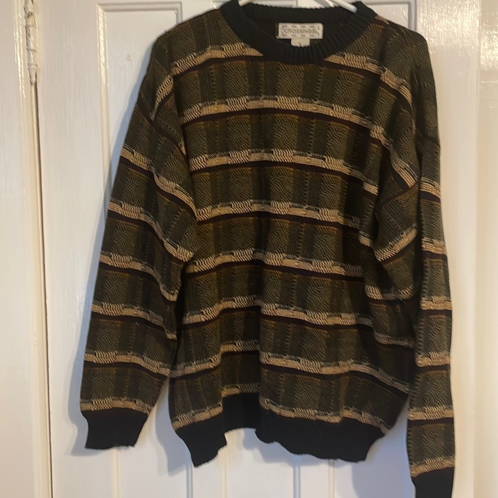 90s style dad sweater.